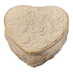 Heart-Shaped Ceramic Trinket Box